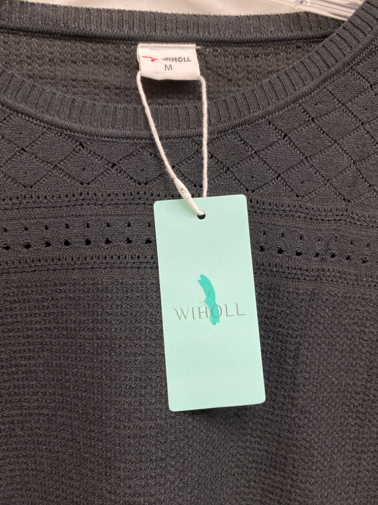 NWT Size M Black Texture Ladies Sweater