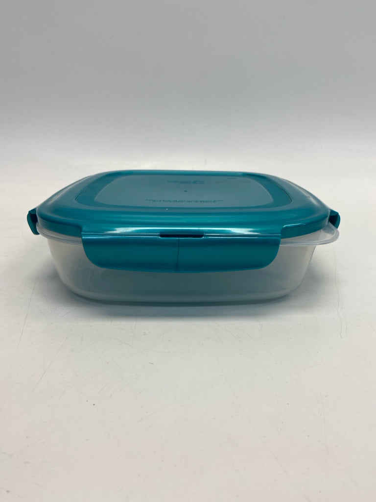 Lock &amp; Lock Turquoise Clear Storage Container