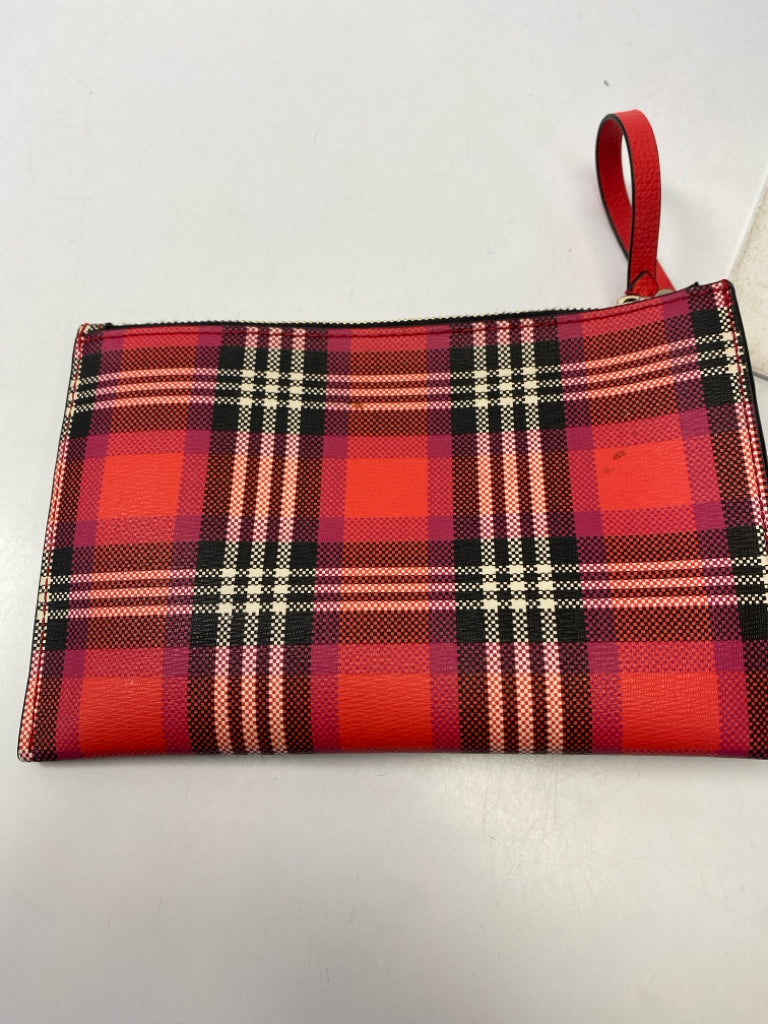 Kate Spade Red Black/Cream Plaid Handbag