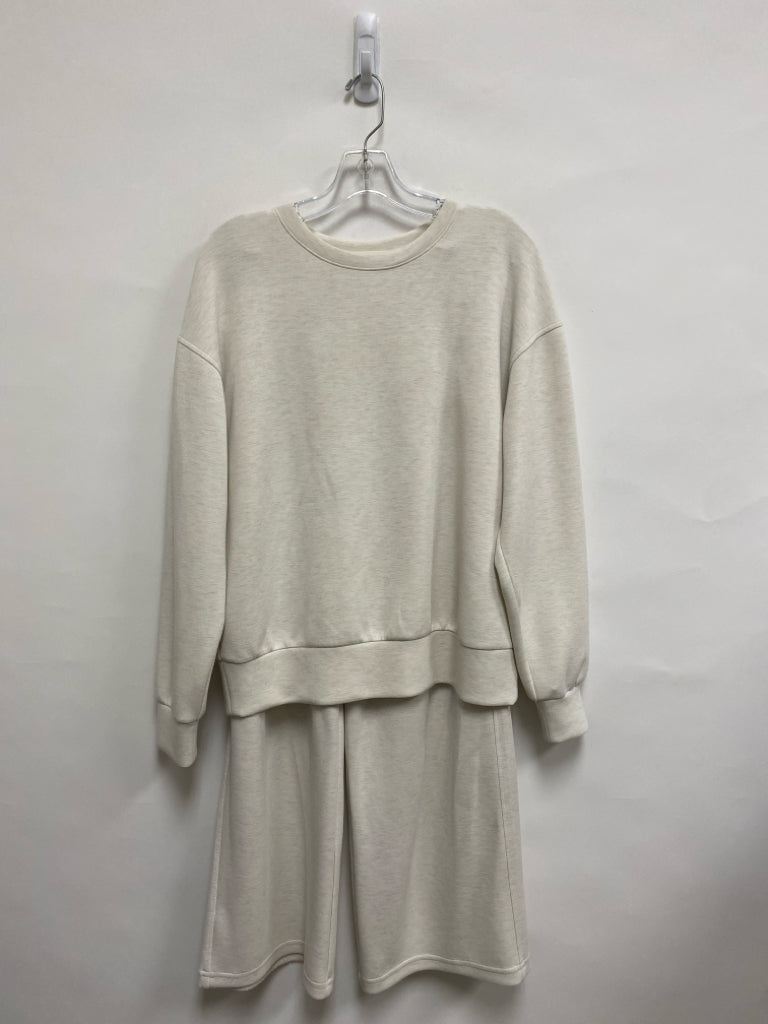 Zella Size S Cream Wide Leg Ladies Lounge 2 pc