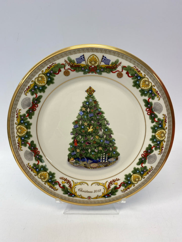 Lenox Cream Green/Multi Christmas Decorative Plate