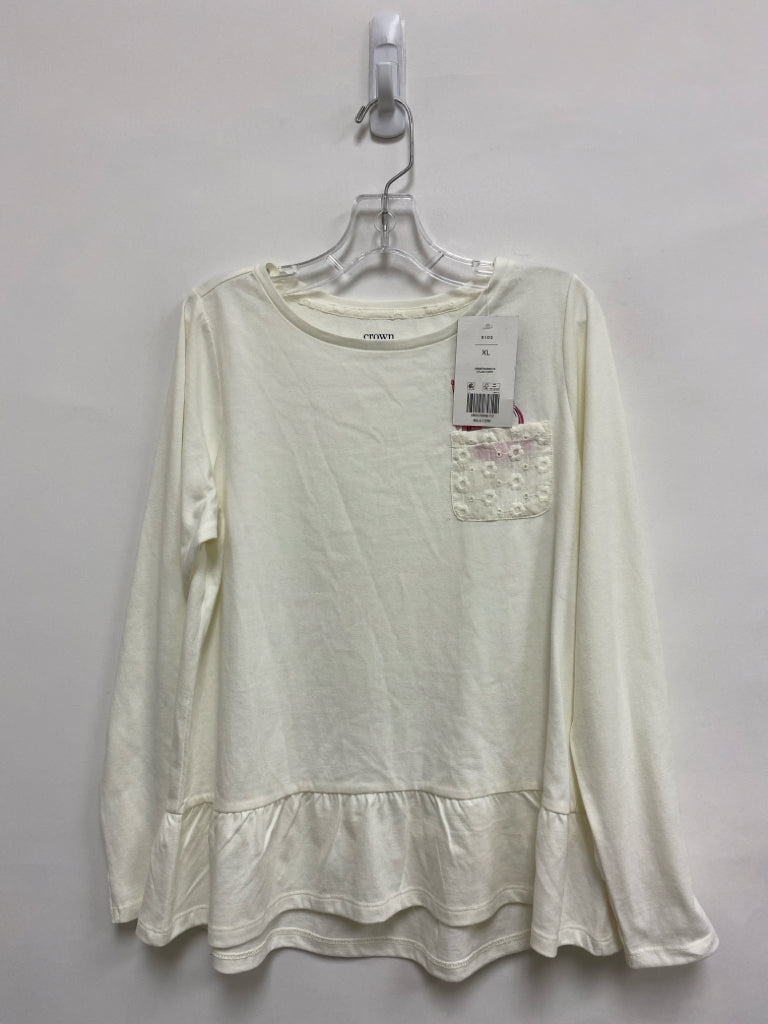 NWT Crown &amp; Ivy SIZE XL White Long Sleeve Girl&