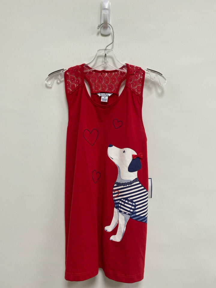 NWT Hartstrings SIZE 12 Red White/Navy Dogs Sleeveless Girl&