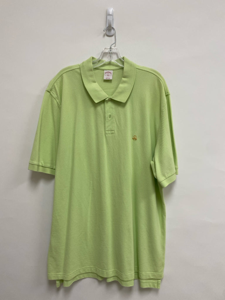 Brooks Brothers Size XXL Lime Green Polo Men&