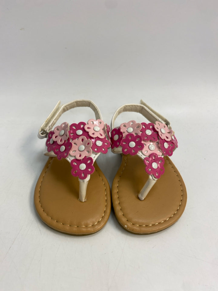 SIZE 1 White Pink Flowers Girl&