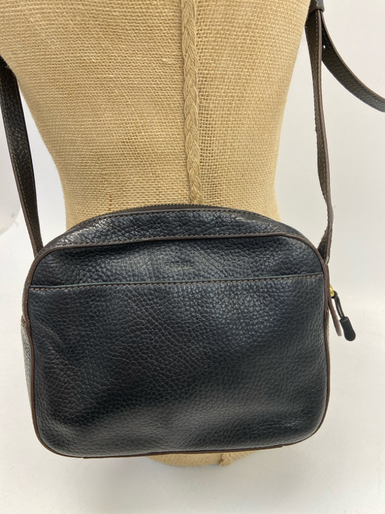 Fossil Black Leather Crossbody