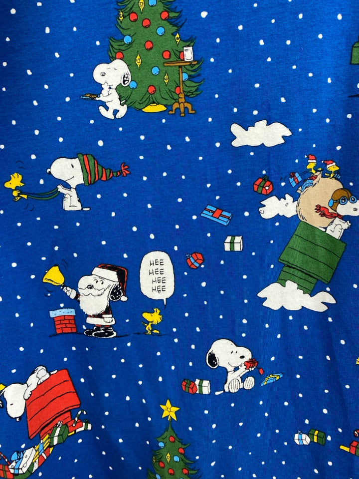 NWT Bed Head Size L Blue White/Red Snoopy Ladies 2pc Pajamas