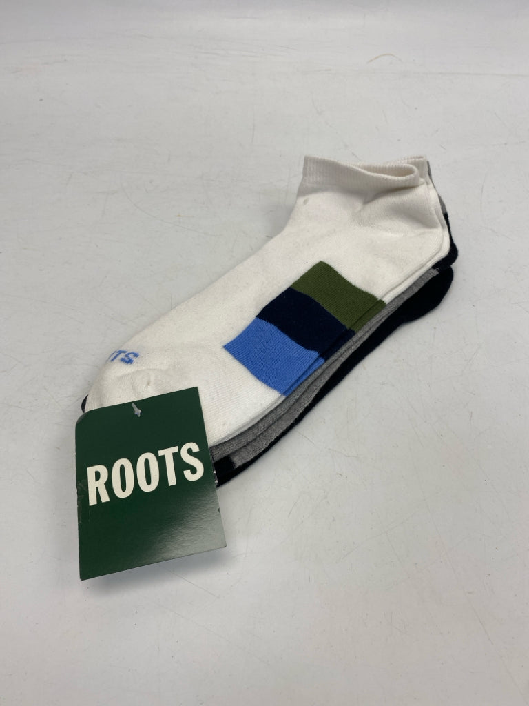NEW/PKG ROOTS Black/Gray White Men&