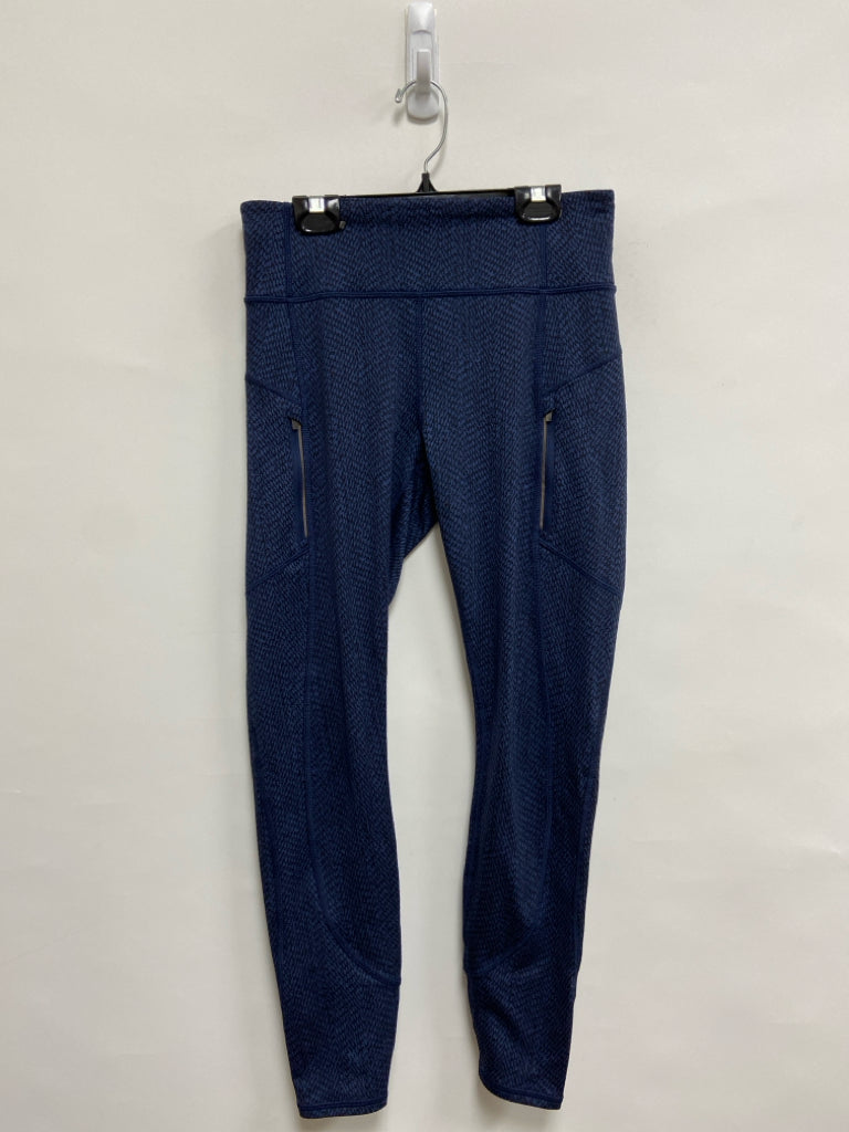 Athleta Size S Blue/Black Print Athletic Leggings