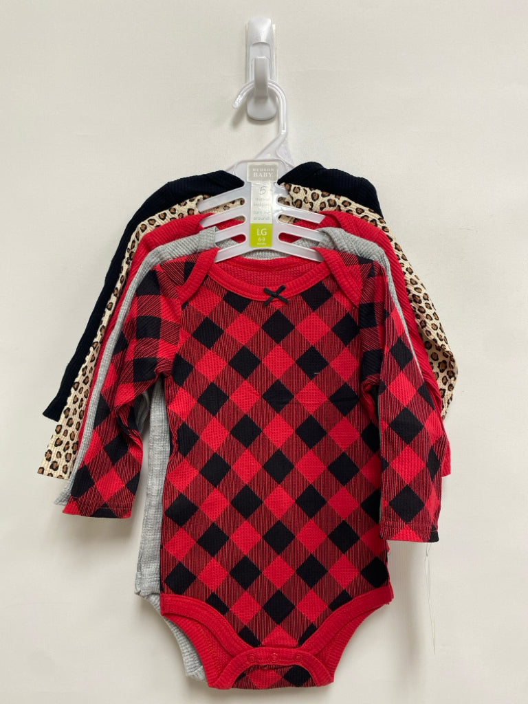 NWT HUDSON SIZE 6-9M Red Gray/Black Girl&