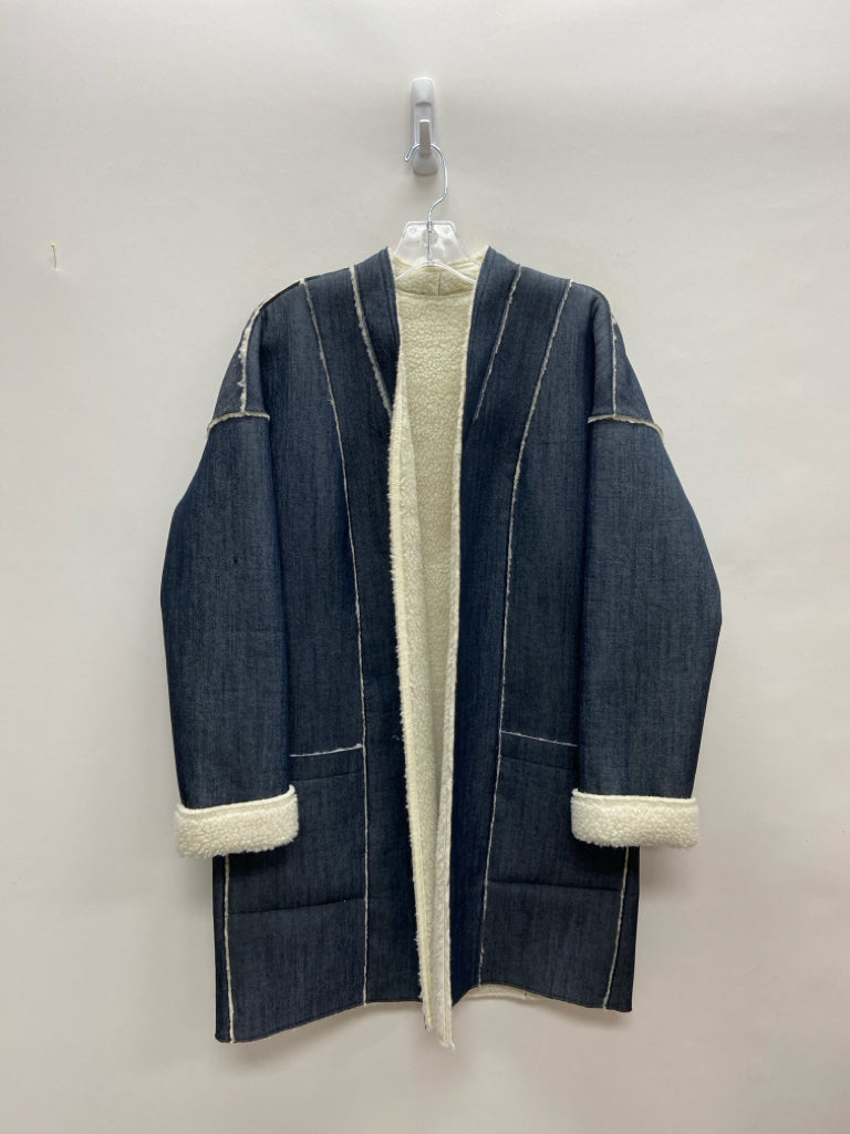 WORTH Size S Blue White Denim Ladies Jacket