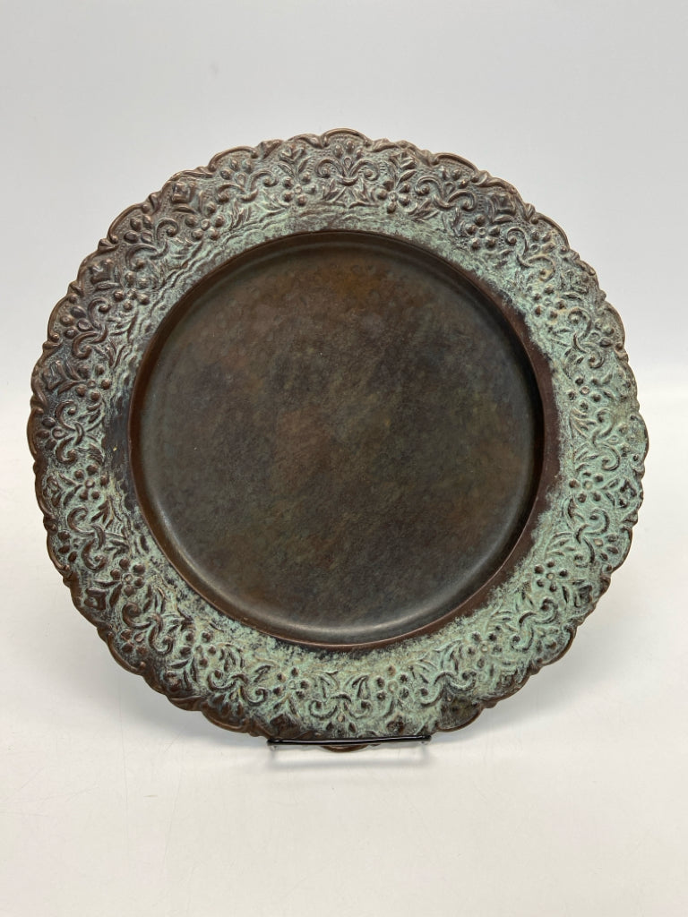 Bronze Green Metal Tray