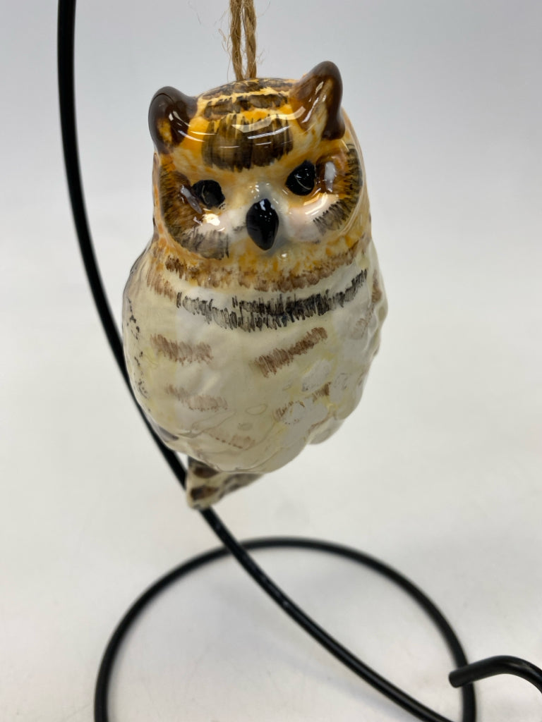 Cream Birds Ornaments