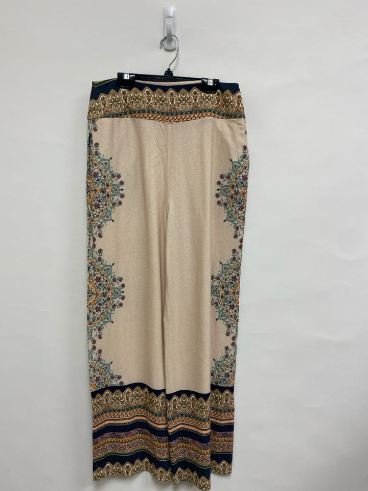 farmrio Size S Beige Blue/Pink Print Ladies Pants