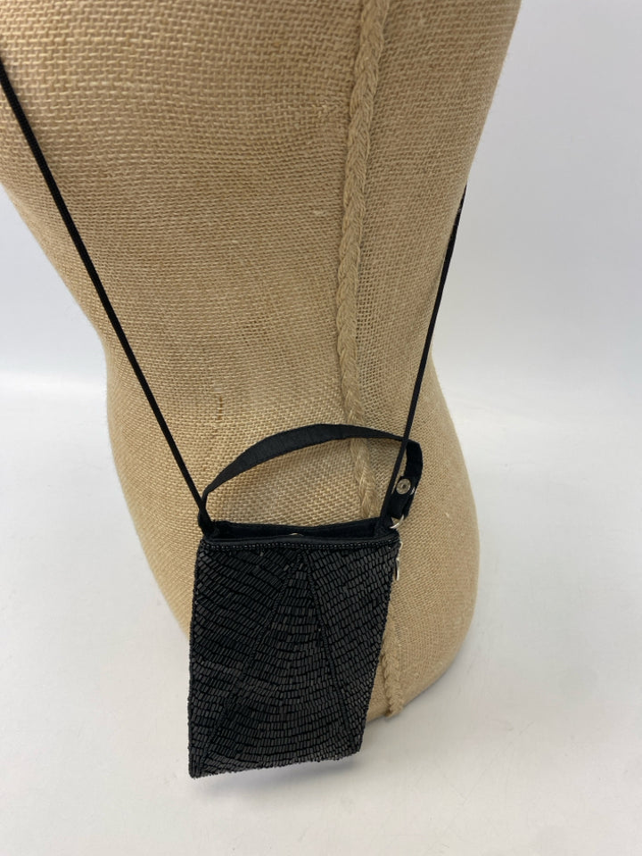 Black Beaded Crossbody