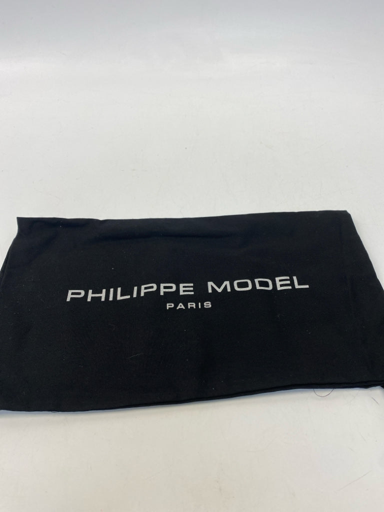 NWT Phillipe Model  Size 8.5 Navy Gray/Black Chenille Sneakers