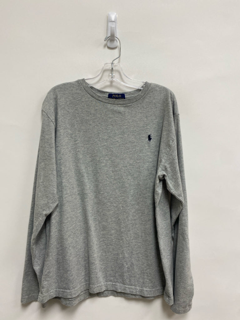 Polo SIZE 14/16 Gray Long Sleeve Tee Boy&
