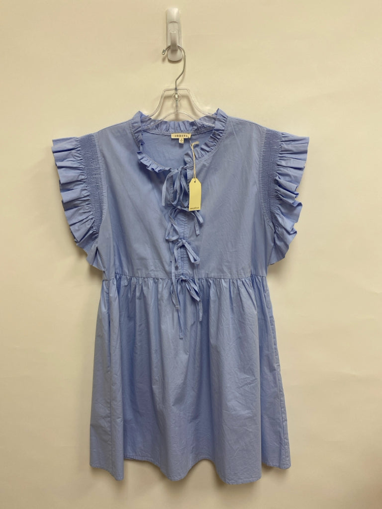 NWT Jodifl Size S Powder Blue Ruffles Ladies Dress