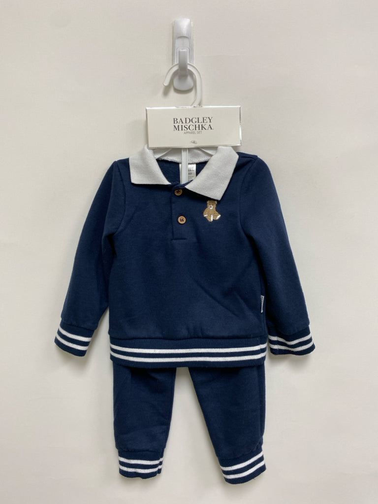 NWT BADGLEY MISCHKA SIZE 12-18M Navy White Stripe Boy&