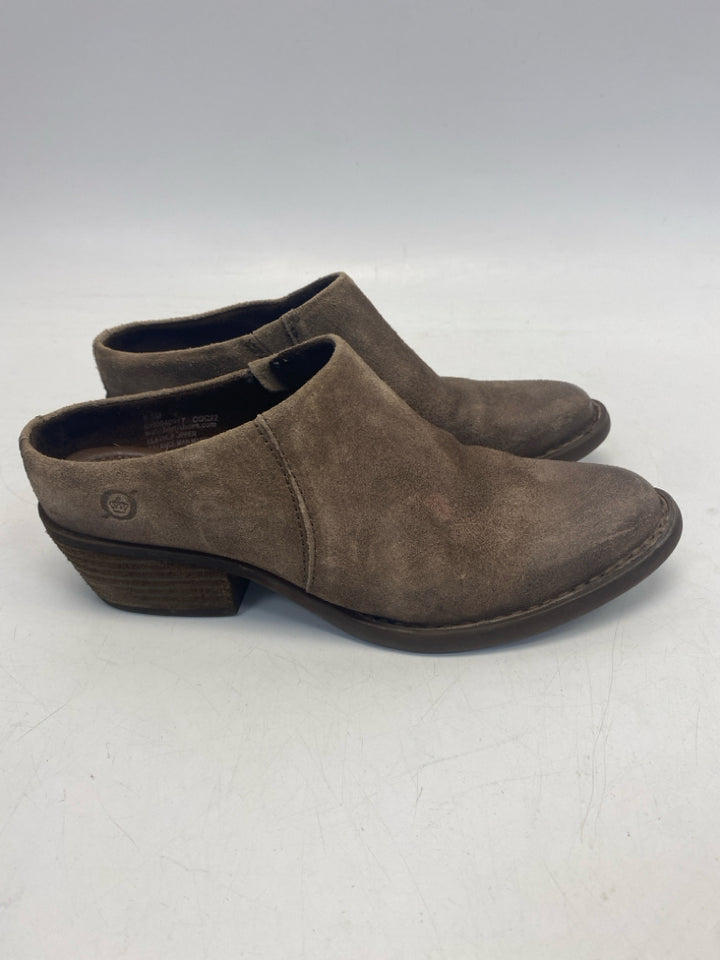 Born US Shoe Size 6.5 Taupe Distressed Leather Boots