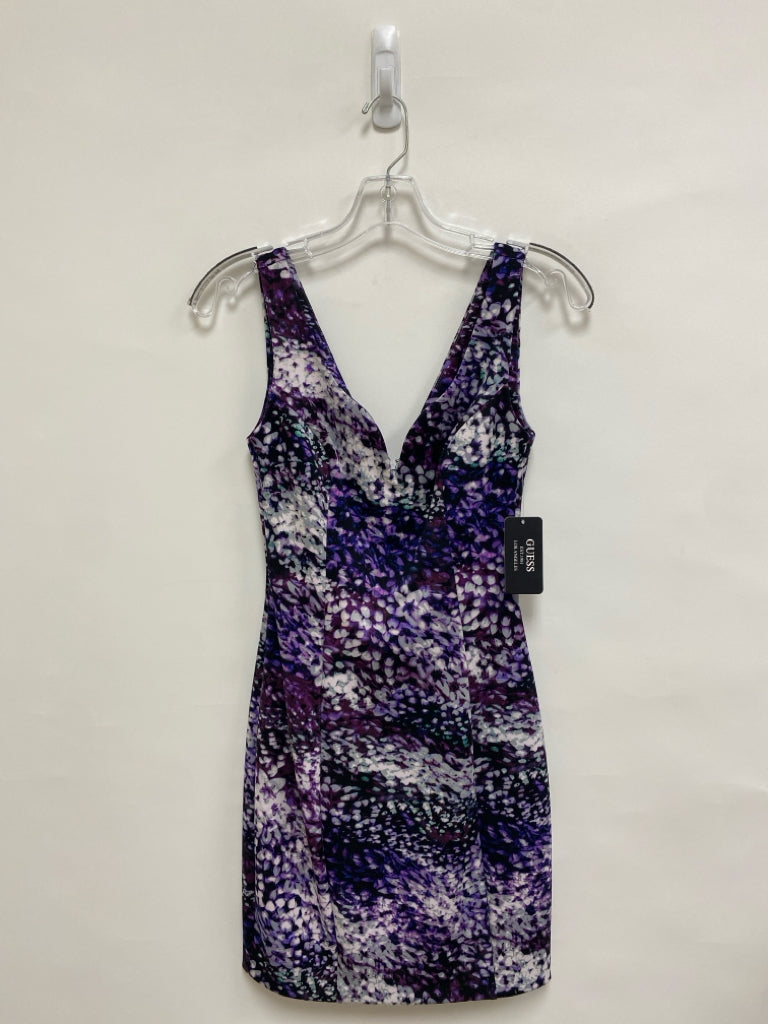NWT Guess Size 0 Purple Gray/White Sleeveless Ladies Dress