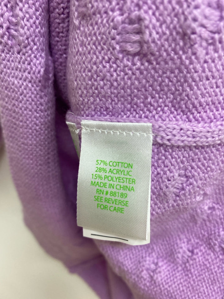 LILLY PULITZER Size S Lavender Pom Poms Puff Sleeve Ladies Sweater