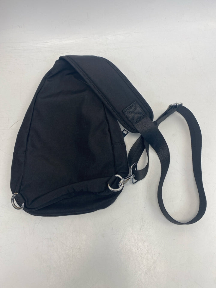 Black Silver Accent(s) Nylon Handbag
