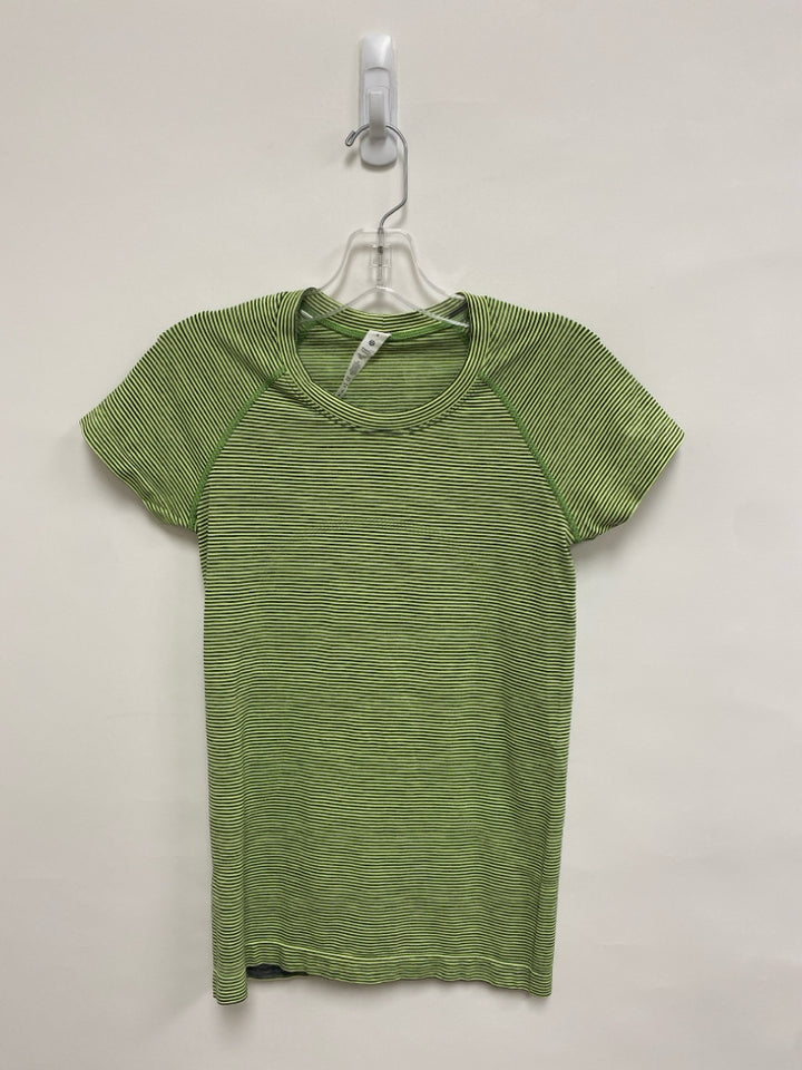 Lululemon Size 6 Yellow Black Stripes Athletic Top