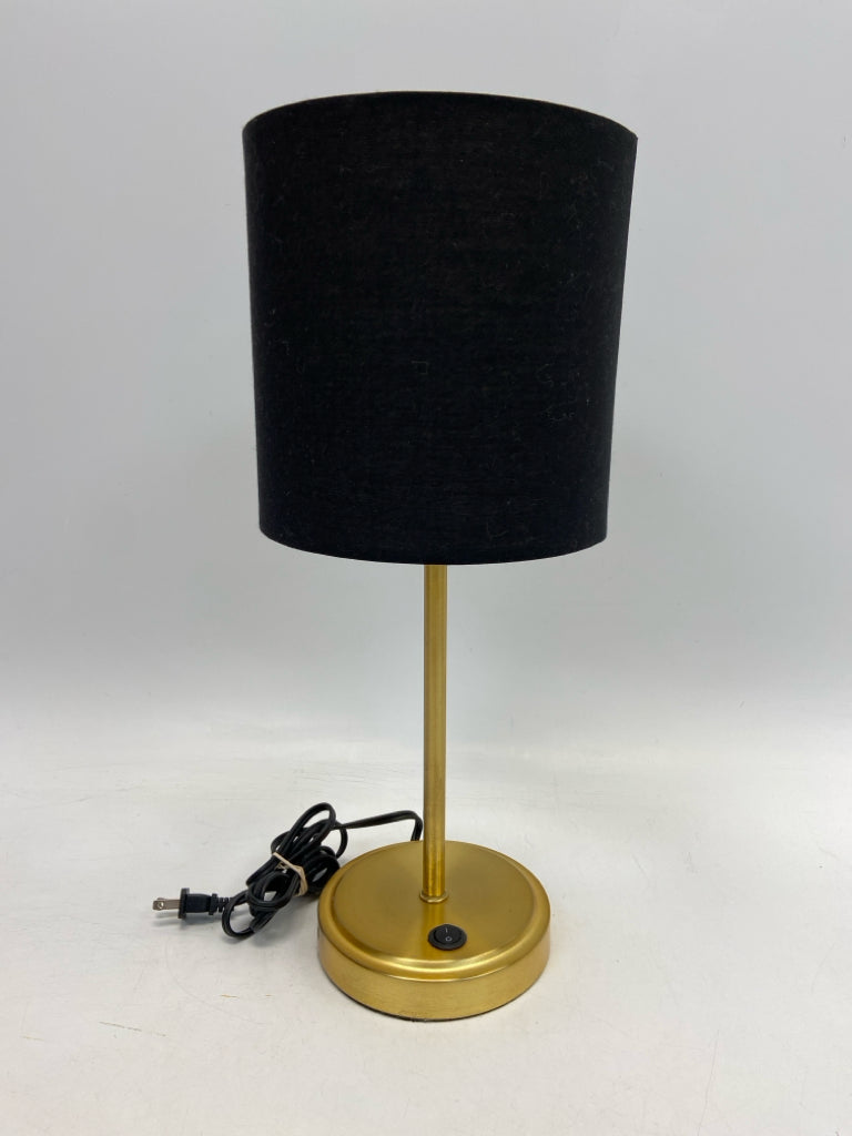 Gold Black Metal Lamp