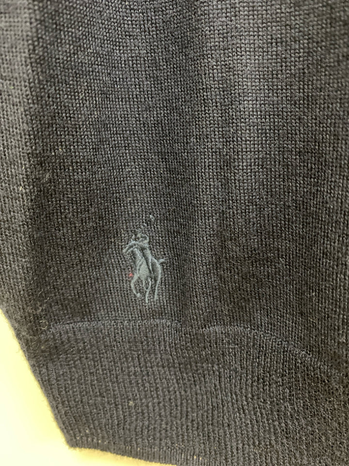 Polo Size M Navy Sleeveless Merino Ladies Sweater