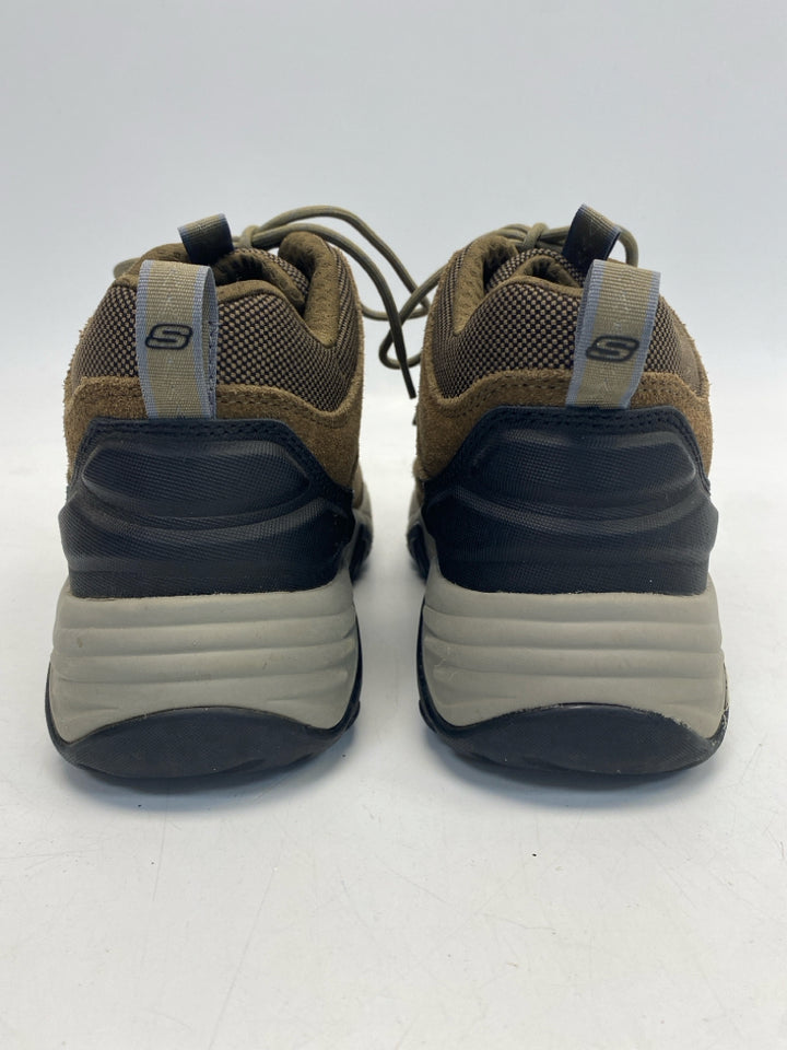 Skechers US Shoe Size 8 Brown Lace-up Sneakers