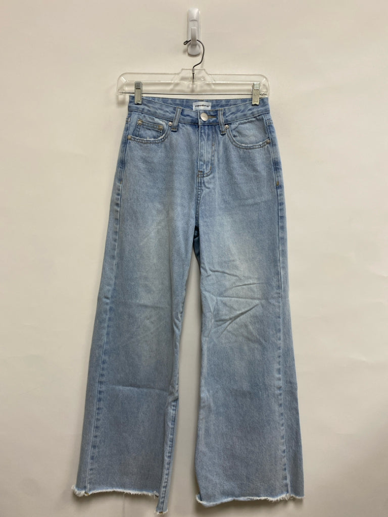 Size 24 Blue Faded Denim Ladies Jeans