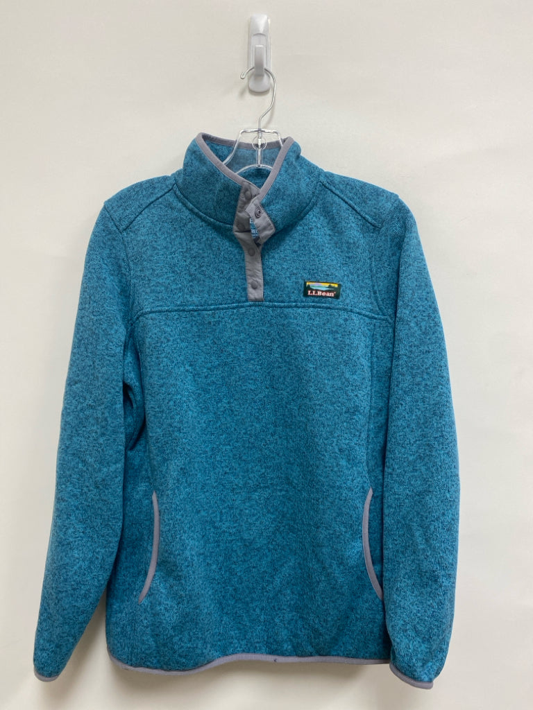 L L Bean Size M Blue Quarter Button Ladies Pullover