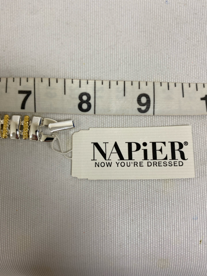 NWT Napier Silver Color Gold Color Bracelet