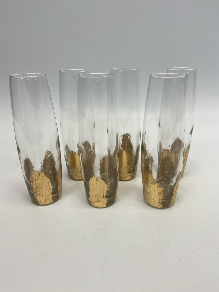 Clear Gold Accents Glassware