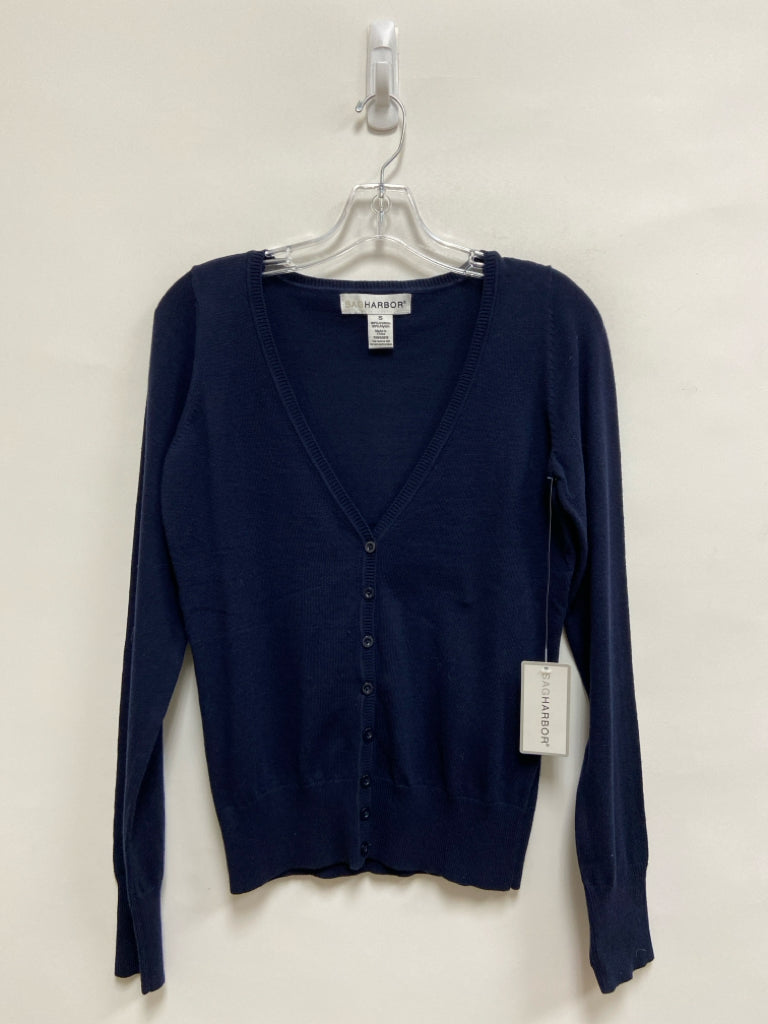NWT Sag Harbor Size S Navy Cardigan Ladies Sweater