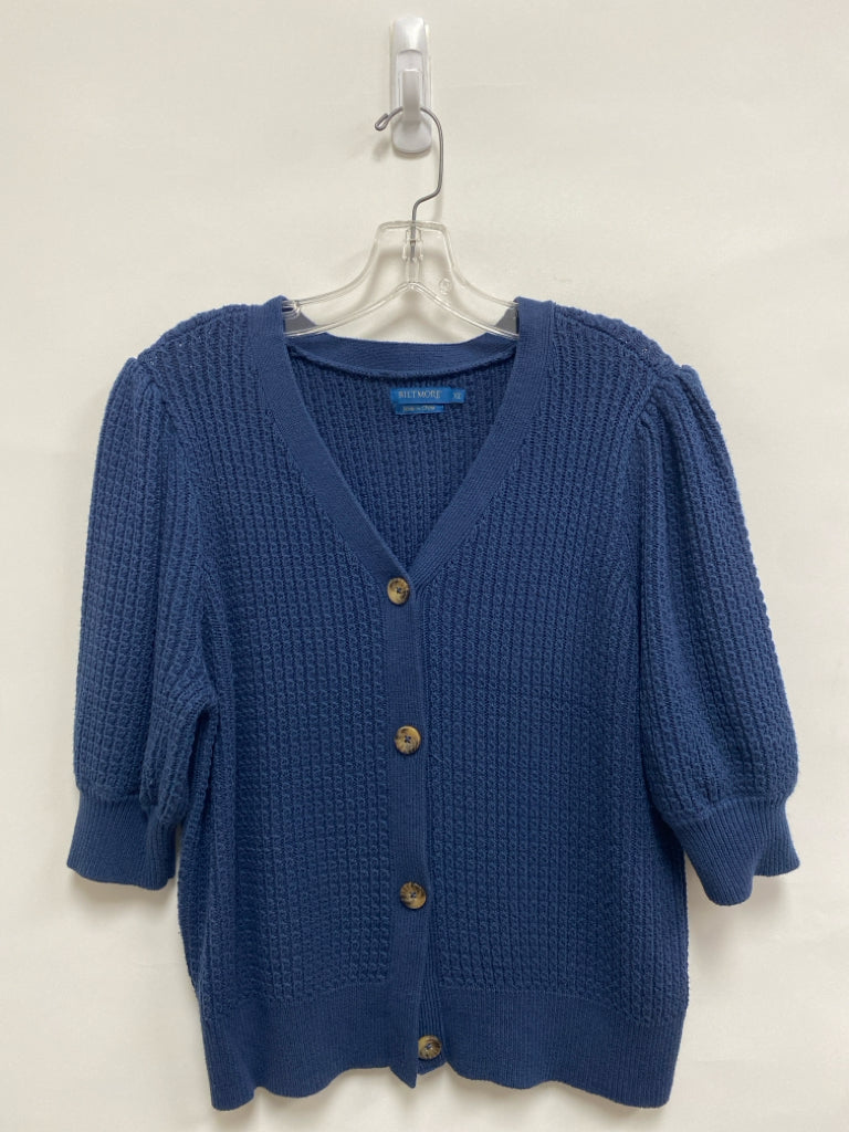 Biltmore Size XL Navy Crochet Ladies Sweater