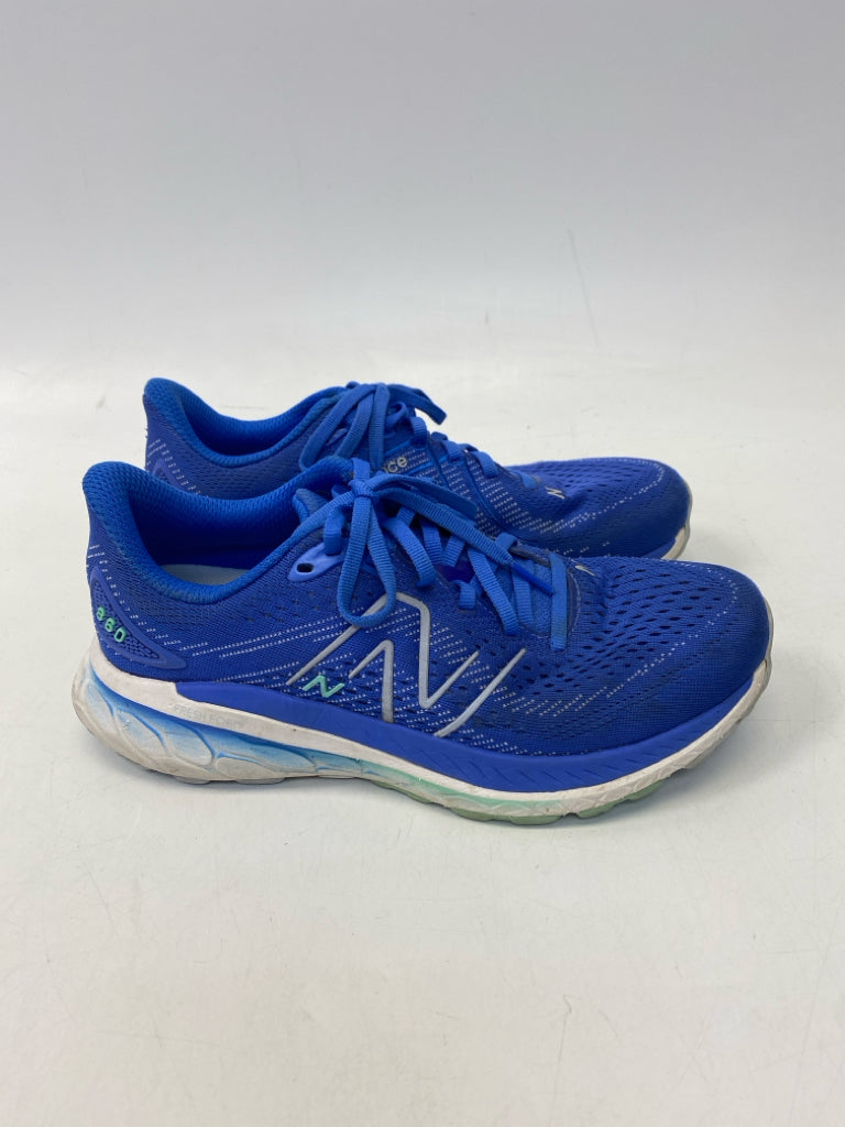 New Balance US Shoe Size 7.5 Blue Lace-up Sneakers