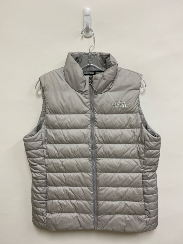 North Face Size L Gray Puffer Ladies Vest
