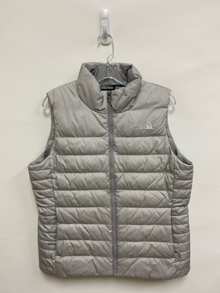 North Face Size L Gray Puffer Ladies Vest