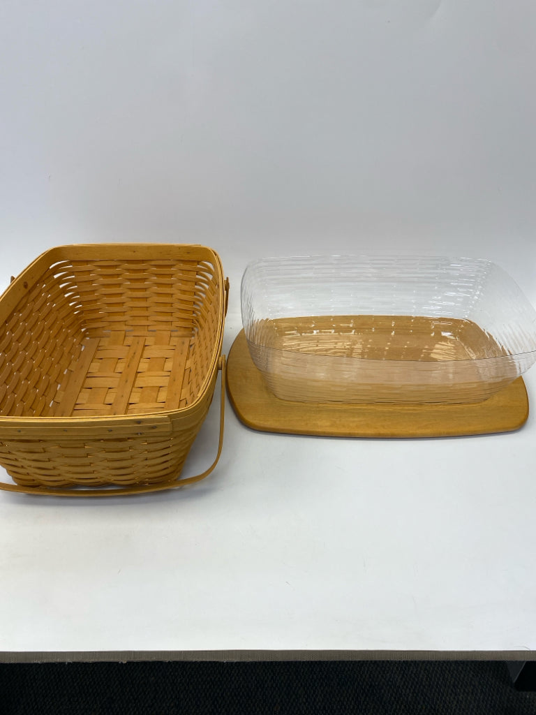 Longaberger Brown Woven Wood Basket