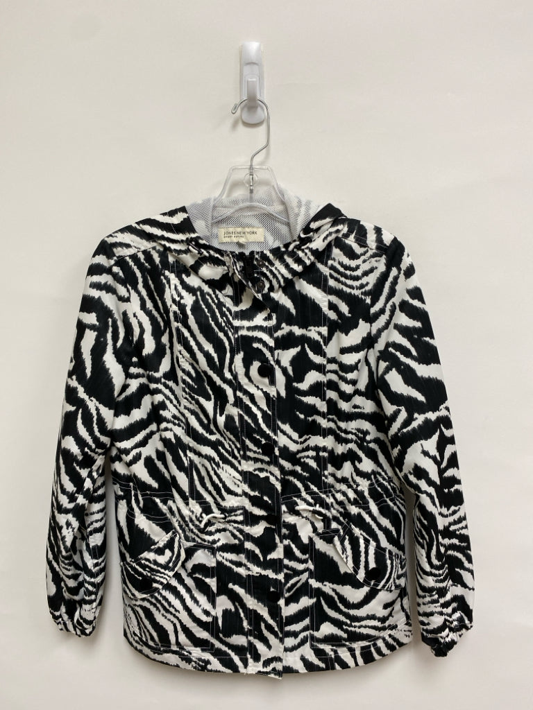 Jones New York Size SP White Black Animal Print Petite Jacket