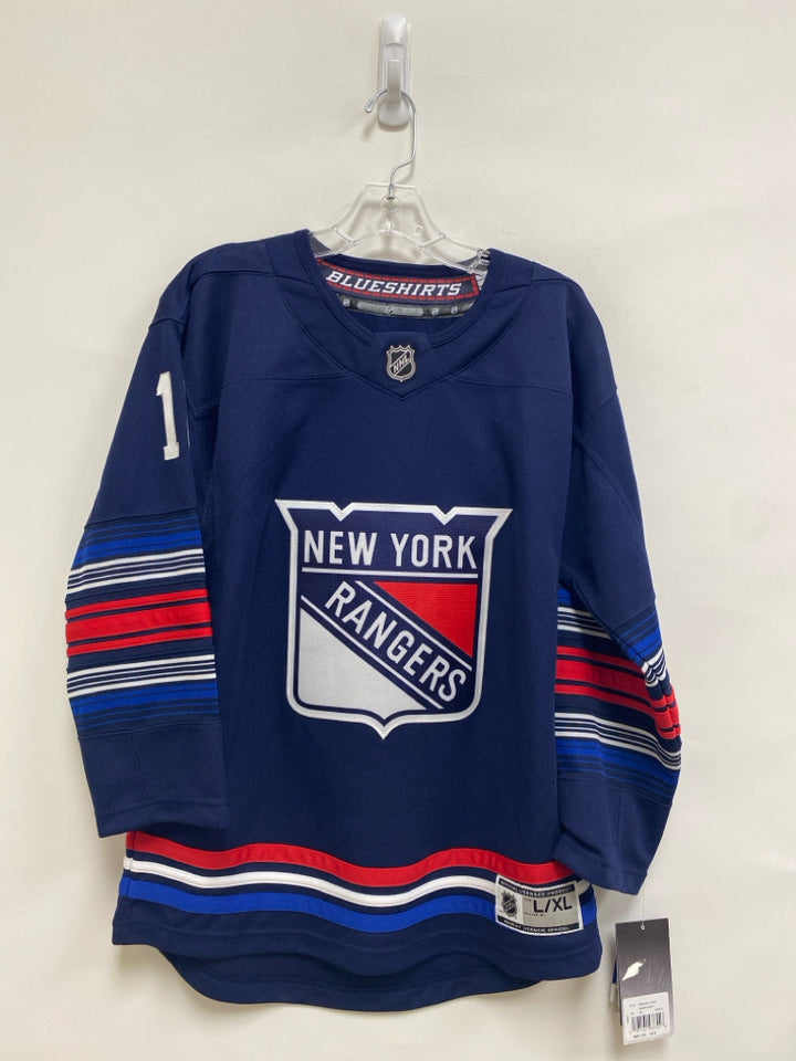 NWT Size L Navy Red/White Men&