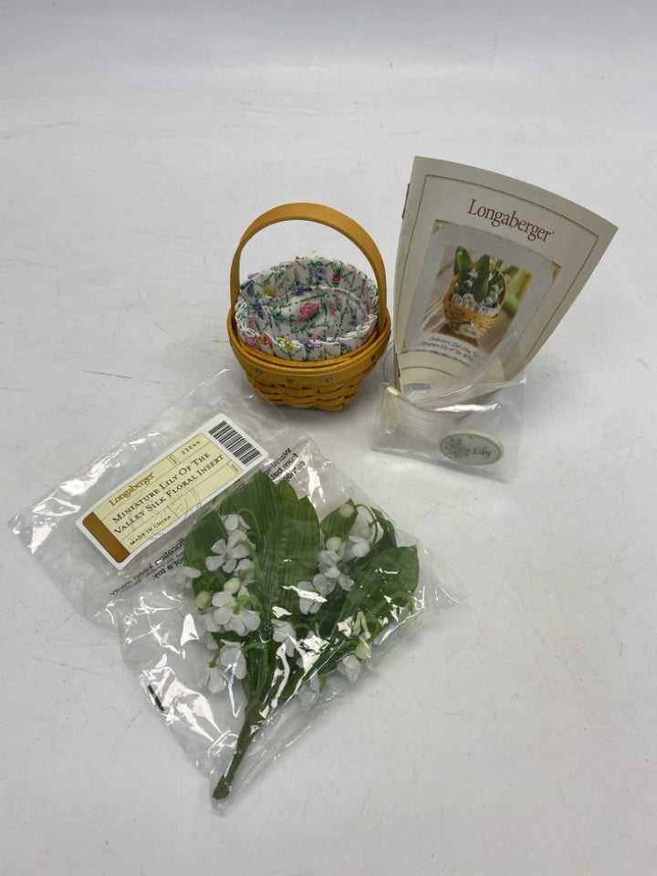 NWOT Longaberger  Collector Club May Series Lily of the Valley Basket