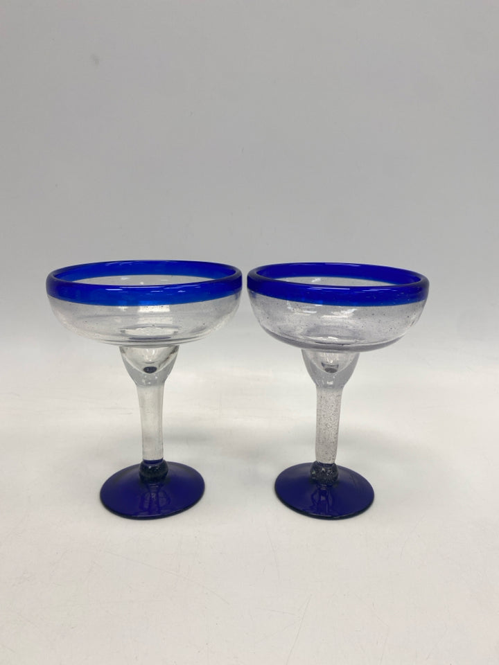 Clear Blue Glass Glassware