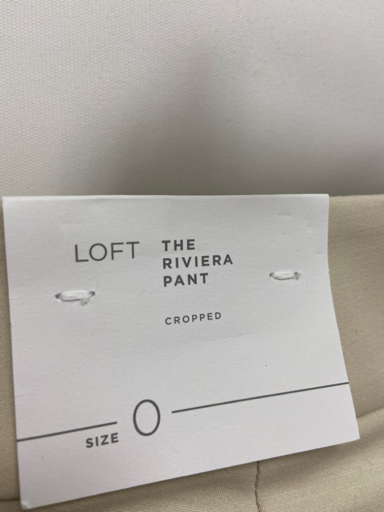 NWT LOFT Size 0 Khaki Ladies Capri