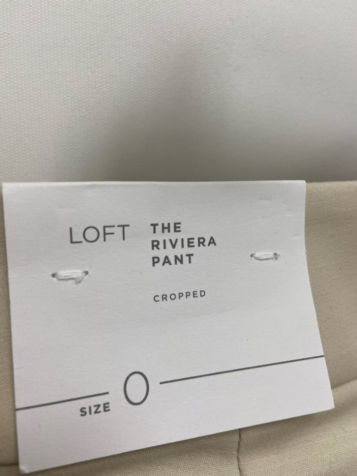 NWT LOFT Size 0 Khaki Ladies Capri