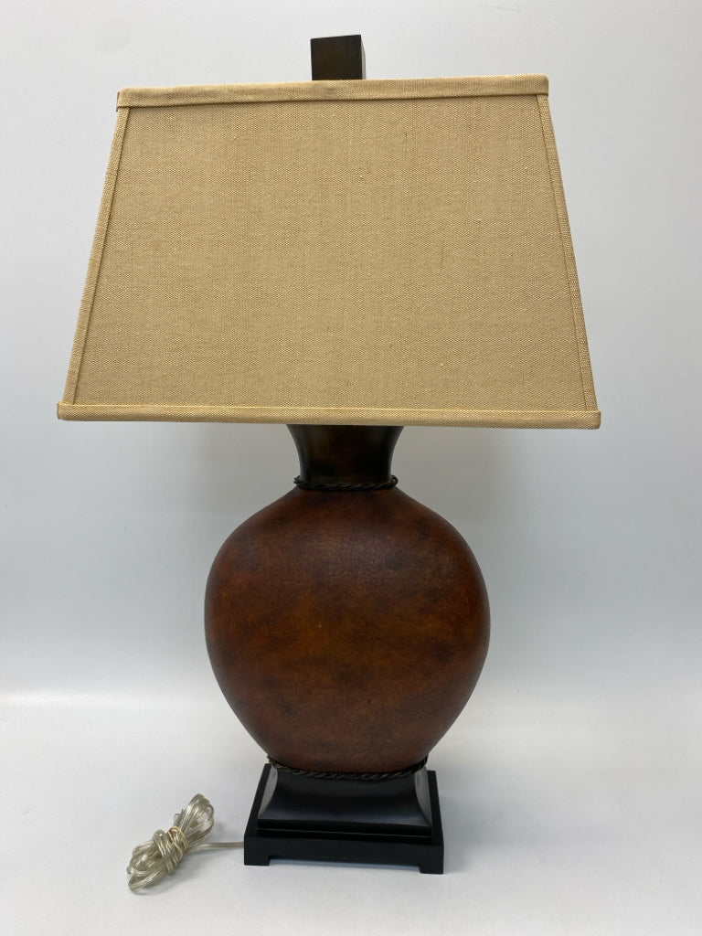 Uttermost Bronze Crackle Ceramic Lamp