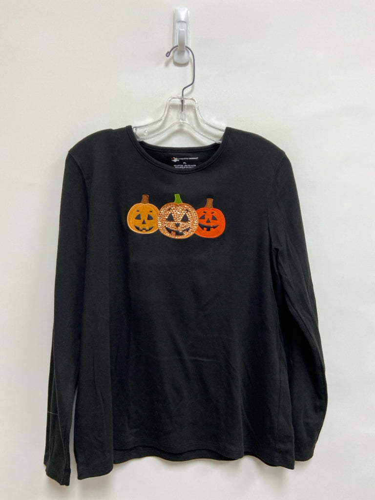 Size LP Black Halloween Petite Top