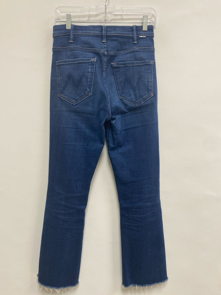 MOTHER Size 26 Blue Denim Fringe Ladies Jeans